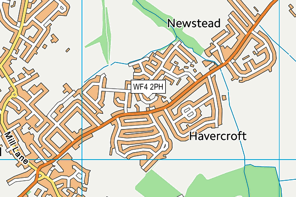 WF4 2PH map - OS VectorMap District (Ordnance Survey)