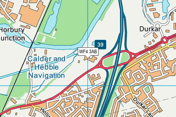 WF4 3AB map - OS VectorMap District (Ordnance Survey)