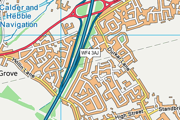 WF4 3AJ map - OS VectorMap District (Ordnance Survey)