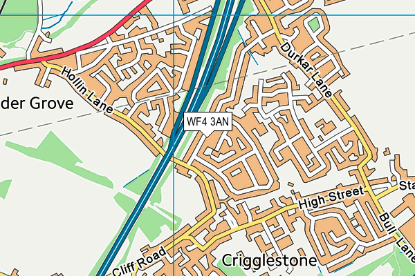 WF4 3AN map - OS VectorMap District (Ordnance Survey)