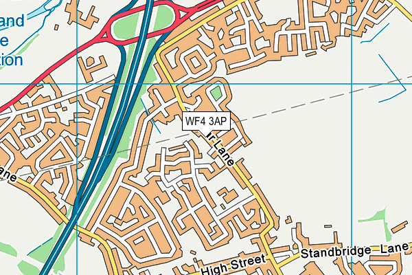 WF4 3AP map - OS VectorMap District (Ordnance Survey)