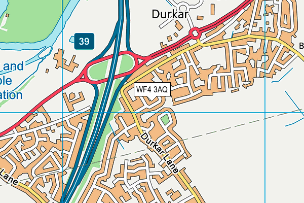 WF4 3AQ map - OS VectorMap District (Ordnance Survey)