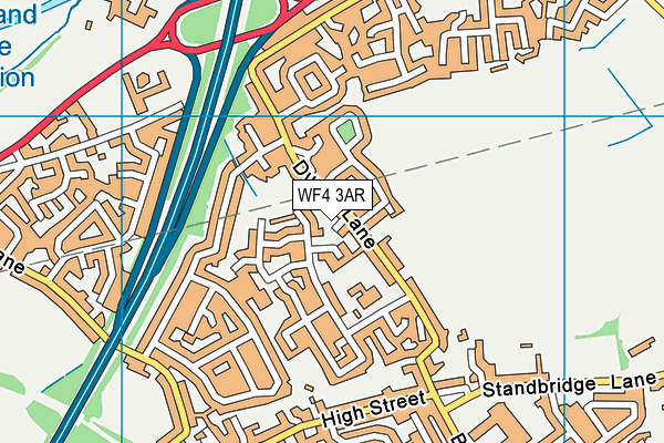 WF4 3AR map - OS VectorMap District (Ordnance Survey)