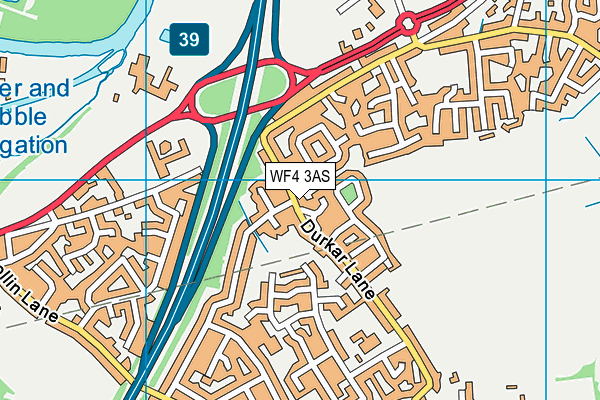 WF4 3AS map - OS VectorMap District (Ordnance Survey)