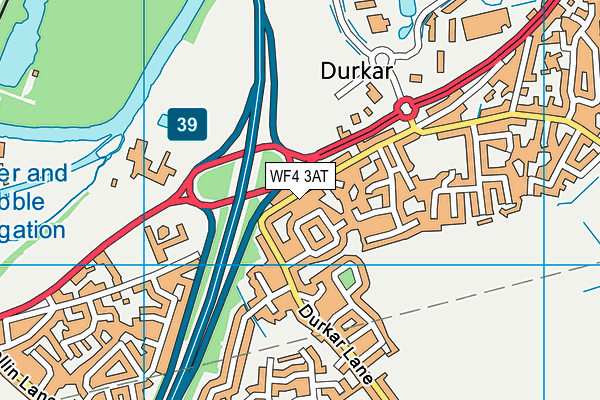 WF4 3AT map - OS VectorMap District (Ordnance Survey)