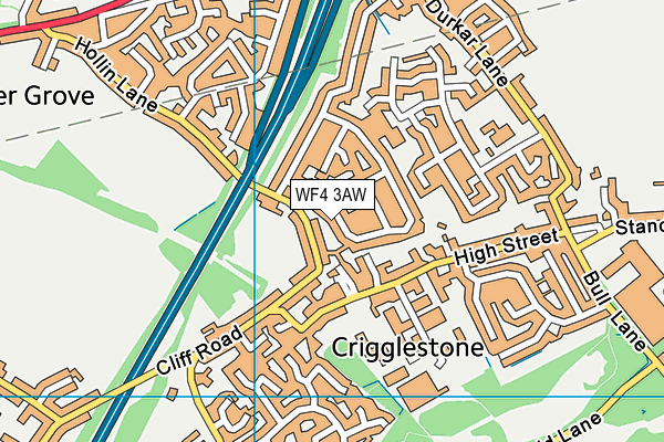 WF4 3AW map - OS VectorMap District (Ordnance Survey)