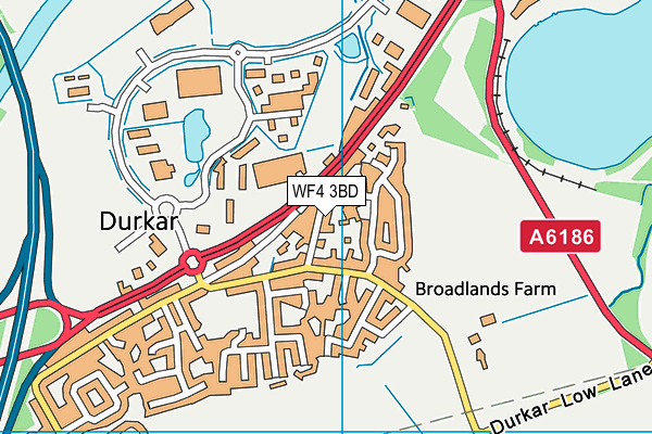 WF4 3BD map - OS VectorMap District (Ordnance Survey)