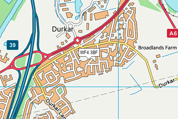 WF4 3BF map - OS VectorMap District (Ordnance Survey)