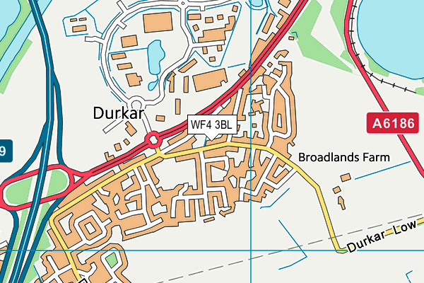 WF4 3BL map - OS VectorMap District (Ordnance Survey)