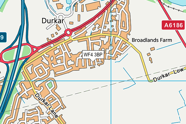 WF4 3BP map - OS VectorMap District (Ordnance Survey)