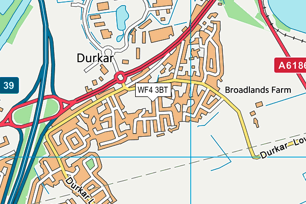 WF4 3BT map - OS VectorMap District (Ordnance Survey)