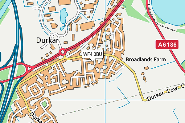 WF4 3BU map - OS VectorMap District (Ordnance Survey)