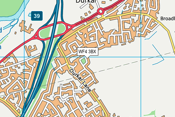 WF4 3BX map - OS VectorMap District (Ordnance Survey)