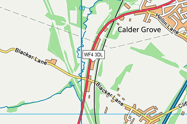 WF4 3DL map - OS VectorMap District (Ordnance Survey)