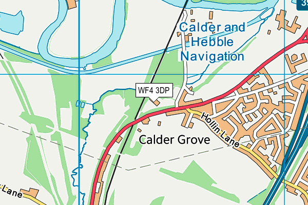Calder Grove Cricket Club map (WF4 3DP) - OS VectorMap District (Ordnance Survey)