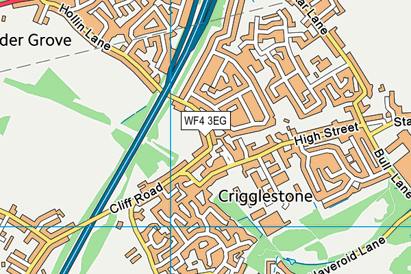 WF4 3EG map - OS VectorMap District (Ordnance Survey)