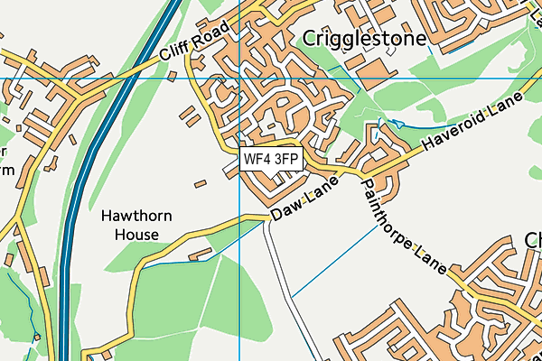 WF4 3FP map - OS VectorMap District (Ordnance Survey)