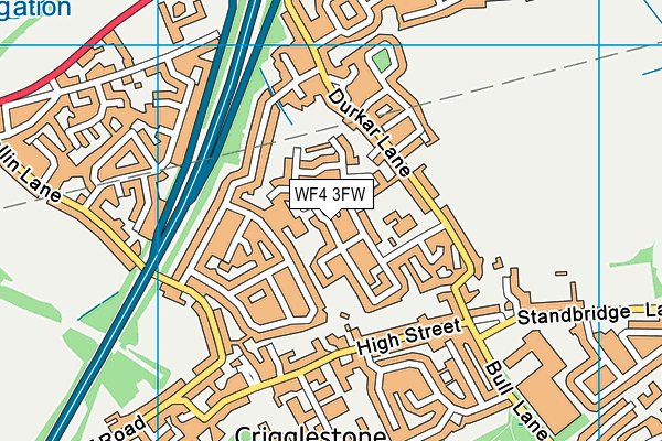 WF4 3FW map - OS VectorMap District (Ordnance Survey)
