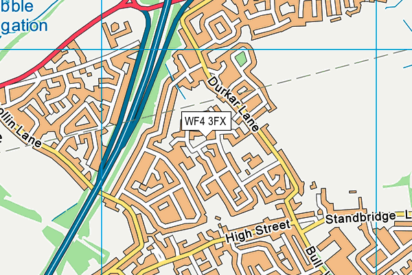 WF4 3FX map - OS VectorMap District (Ordnance Survey)