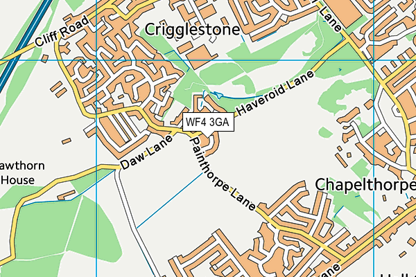 WF4 3GA map - OS VectorMap District (Ordnance Survey)