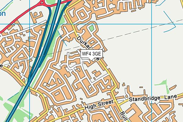 WF4 3GE map - OS VectorMap District (Ordnance Survey)