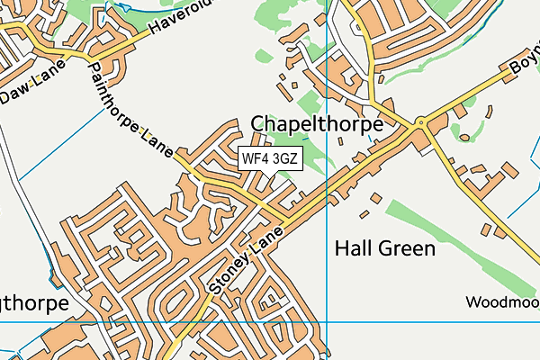 WF4 3GZ map - OS VectorMap District (Ordnance Survey)