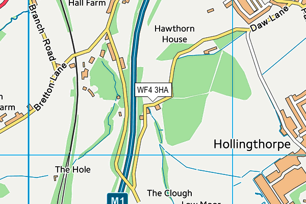 WF4 3HA map - OS VectorMap District (Ordnance Survey)