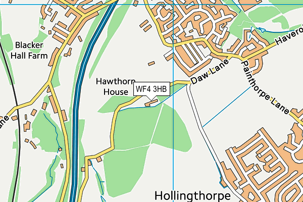 WF4 3HB map - OS VectorMap District (Ordnance Survey)