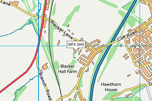 WF4 3HG map - OS VectorMap District (Ordnance Survey)