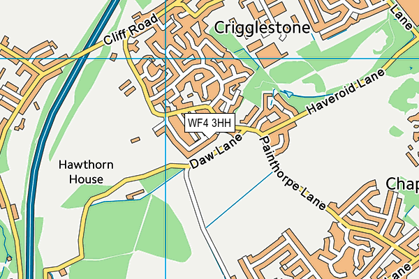 WF4 3HH map - OS VectorMap District (Ordnance Survey)
