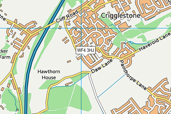 WF4 3HJ map - OS VectorMap District (Ordnance Survey)