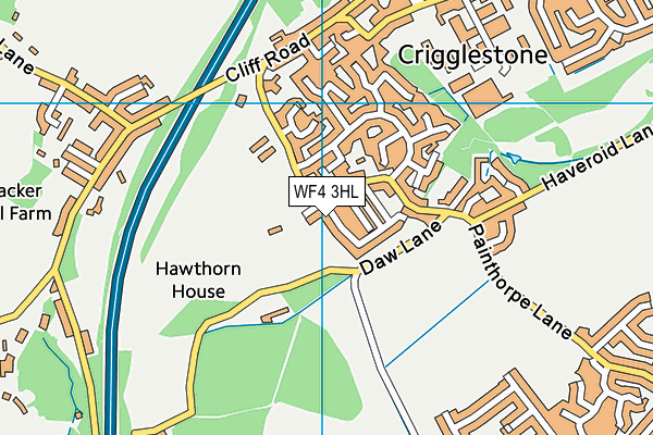 WF4 3HL map - OS VectorMap District (Ordnance Survey)