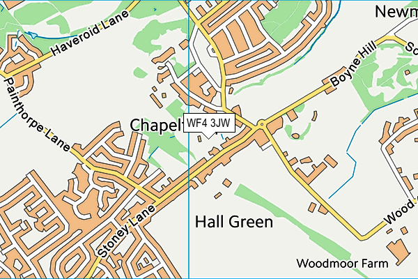 WF4 3JW map - OS VectorMap District (Ordnance Survey)