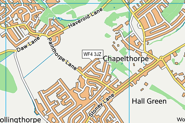 WF4 3JZ map - OS VectorMap District (Ordnance Survey)