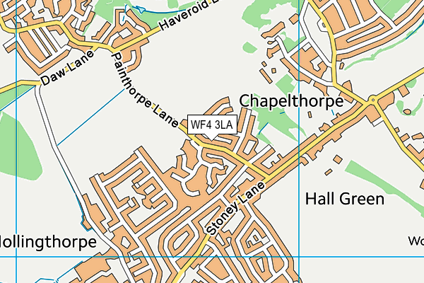 Haslegrave Sports Ground map (WF4 3LA) - OS VectorMap District (Ordnance Survey)