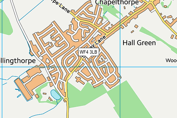 WF4 3LB map - OS VectorMap District (Ordnance Survey)