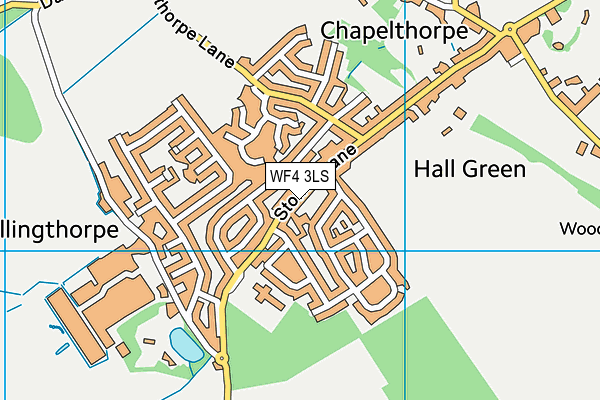 WF4 3LS map - OS VectorMap District (Ordnance Survey)