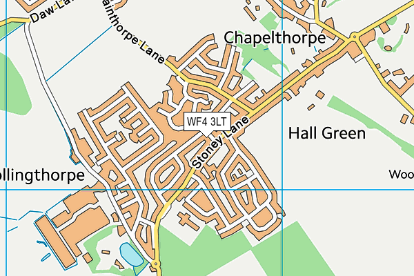 WF4 3LT map - OS VectorMap District (Ordnance Survey)