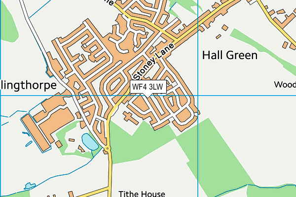 WF4 3LW map - OS VectorMap District (Ordnance Survey)