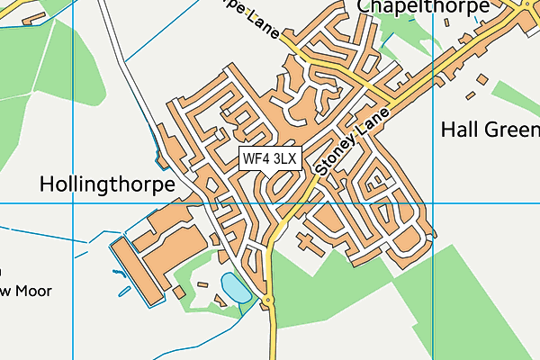 WF4 3LX map - OS VectorMap District (Ordnance Survey)