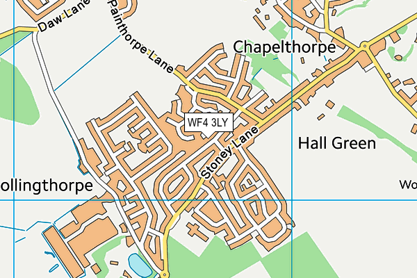 WF4 3LY map - OS VectorMap District (Ordnance Survey)