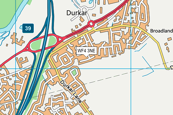 WF4 3NE map - OS VectorMap District (Ordnance Survey)