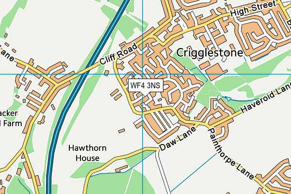 WF4 3NS map - OS VectorMap District (Ordnance Survey)
