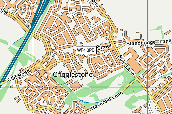 WF4 3PD map - OS VectorMap District (Ordnance Survey)