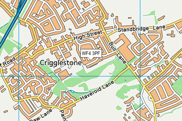 WF4 3PF map - OS VectorMap District (Ordnance Survey)