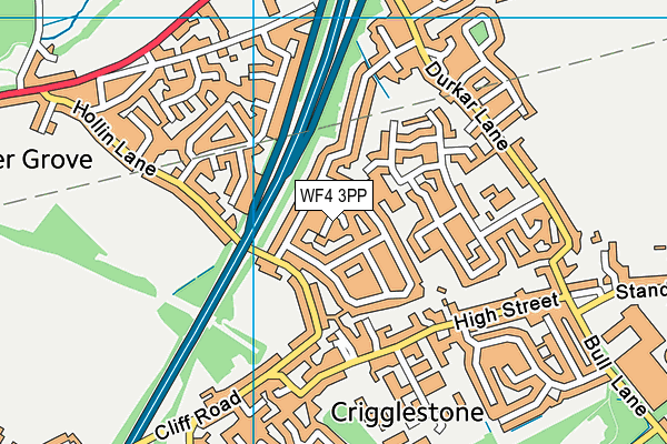 WF4 3PP map - OS VectorMap District (Ordnance Survey)