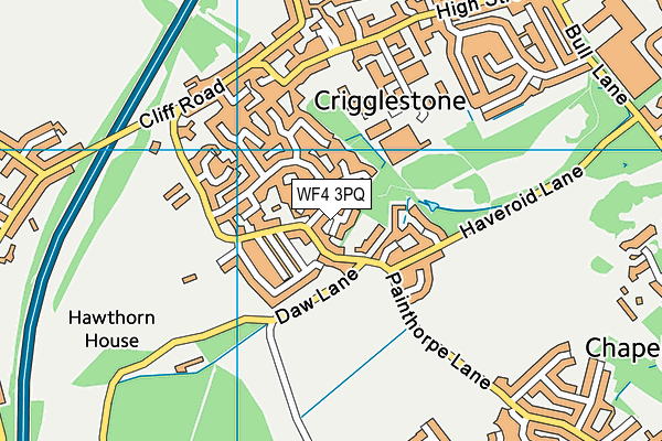 WF4 3PQ map - OS VectorMap District (Ordnance Survey)