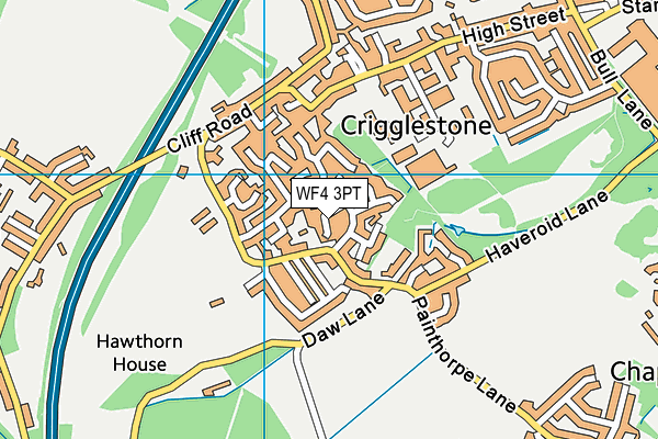 WF4 3PT map - OS VectorMap District (Ordnance Survey)
