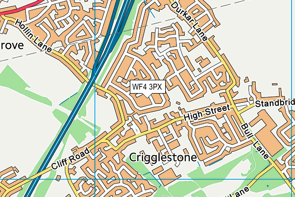 WF4 3PX map - OS VectorMap District (Ordnance Survey)