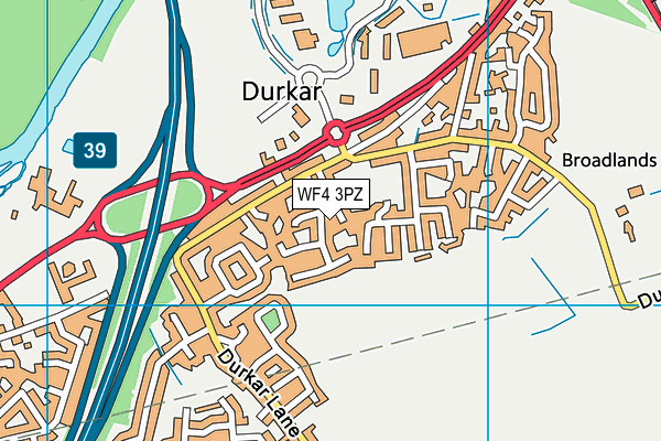 WF4 3PZ map - OS VectorMap District (Ordnance Survey)